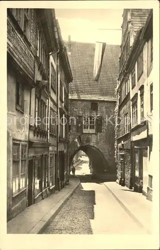 Muehlhausen Thueringen Ratsgasse mit Blick zum Rathaus Kat. Muehlhausen Thueringen