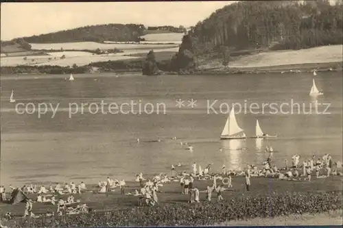 Pirk Burgstein Elstertalsperre Strand Stausee Segeln Kat. Burgstein Plauen