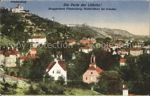 Niederloessnitz Berggasthaus Friedensburg  Kat. Radebeul