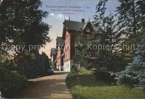 Gruenhain Beierfeld Genesungsheim  Kat. Beierfeld Erzgebirge