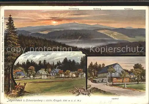 Jaegerhaus Gasthof Spitzberg Keilberg Fichtelberg  Kat. Schwarzenberg