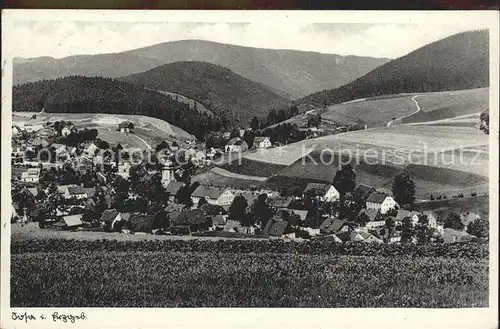 Sosa Erzgebirge Ortsansicht  Kat. Sosa