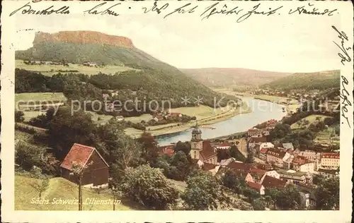 Lilienstein Ortsansicht  Kat. Bad Schandau