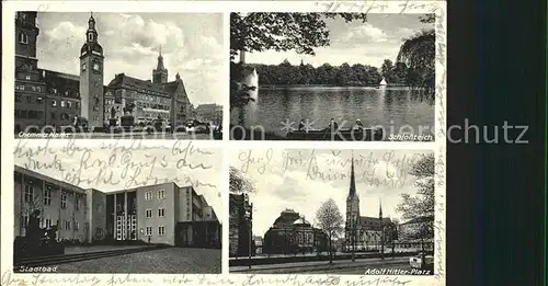 Chemnitz Markt Schlossteich Stadtbad AH Platz Kat. Chemnitz