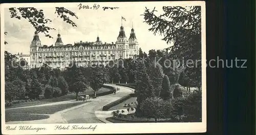 Bad Wildungen Hotel Fuerstenhof Park Kat. Bad Wildungen