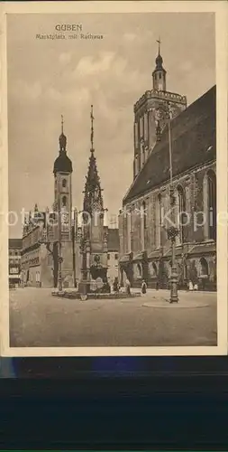 Guben Marktplatz Rathaus Kat. Guben