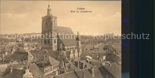 Guben Blick zur Hauptkirche Kat. Guben