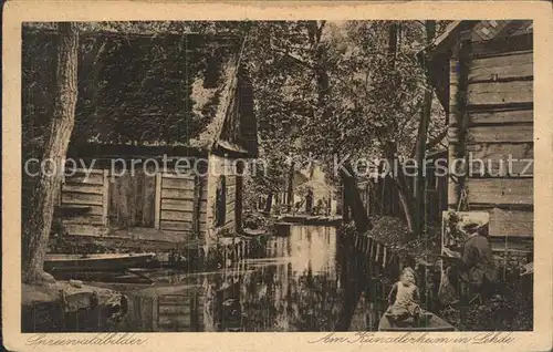 Lehde Am Kuenstlerheim Wasserstrasse Serie Spreewaldbilder Bahnpost Kat. Luebbenau Spreewald