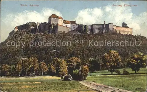 Koenigstein Saechsische Schweiz Festung Kat. Koenigstein Saechsische Schweiz