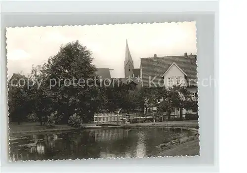 Mengeringhausen Teich Kirche Kat. Bad Arolsen