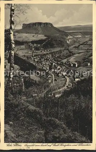 Koenigstein Saechsische Schweiz Lilienstein  Kat. Koenigstein Saechsische Schweiz