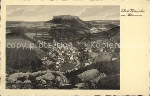 Koenigstein Saechsische Schweiz Lilienstein  Kat. Koenigstein Saechsische Schweiz