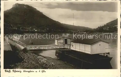 Koenigstein Saechsische Schweiz Dampferanlegestelle  Kat. Koenigstein Saechsische Schweiz