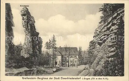 Ehrenfriedersdorf Erzgebirge Greifenstein Berghaus Kreuzfelsen Kat. Ehrenfriedersdorf