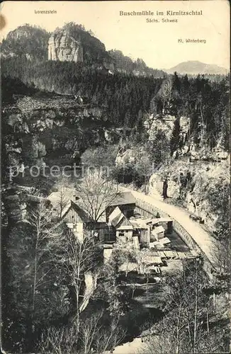 Kirnitzschtal Buschmuehle Kleiner Winterberg Kat. Kirnitzschtal