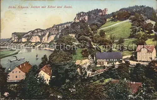 Rathen Saechsische Schweiz Elbtal Bastei Kat. Rathen Sachsen