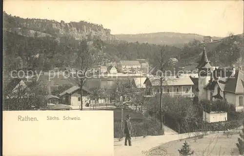 Rathen Saechsische Schweiz Kirche Kat. Rathen Sachsen