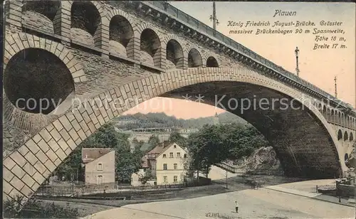 Plauen Vogtland Koenig Friedrich August Bruecke Kat. Plauen