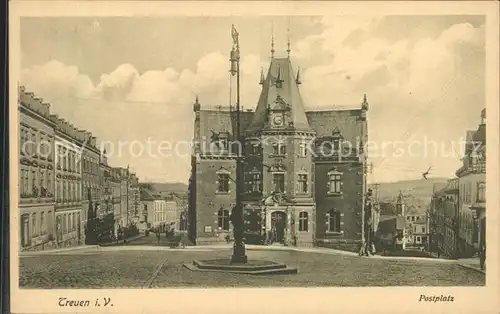 Treuen Postplatz Kat. Treuen Vogtland