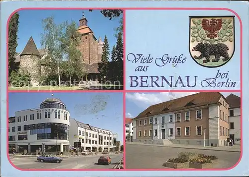 Bernau Berlin Steintor Stadtmauer Einkaufszentrum Jahnstrasse Ladeburger Chausee Rathaus Kat. Bernau