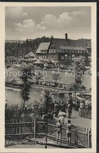 Kriebstein Zschopau Talsperre Gaststaette Uferpartie Kat. Kriebstein