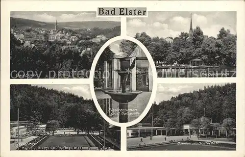 Bad Elster Gesamtansicht Gondelteich Quellen Badeplatz Elsterbrunnen Kat. Bad Elster