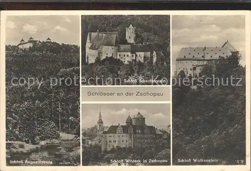 Scharfenstein Erzgebirge Schloesser an der Zschopau Kat. Drebach