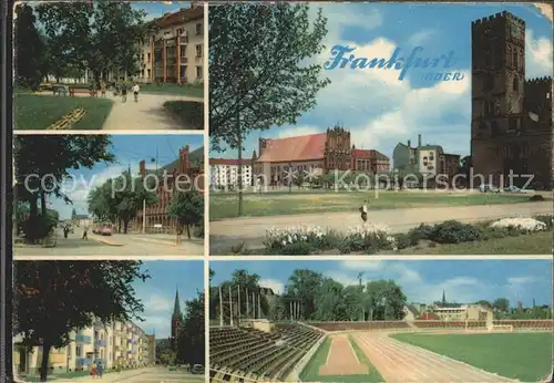 Frankfurt Oder Marienkirche Rathaus Strassenpartie Stadion Kat. Frankfurt Oder