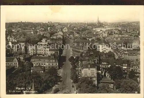 Plauen Vogtland Blick vom Rathausturm Kat. Plauen