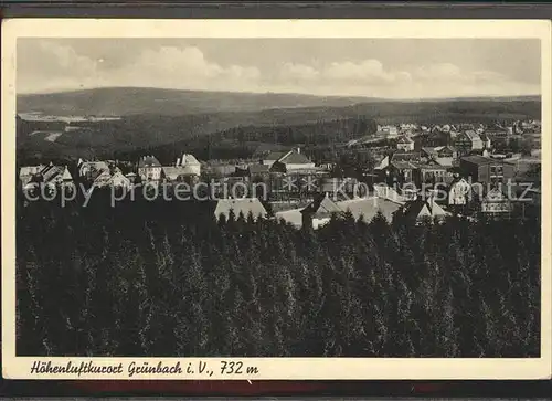 Gruenbach Vogtland Panorama Kat. Gruenbach Vogtland