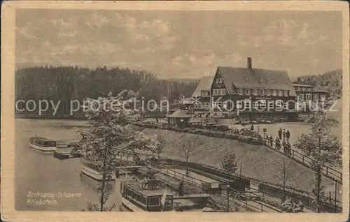 Zschopau Talsperre Kriebstein Grossgaststaette Kat. Zschopau