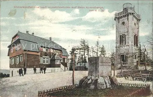 Auersberg Wildenthal Unterkunftshaus und Aussichtsturm Kat. Eibenstock