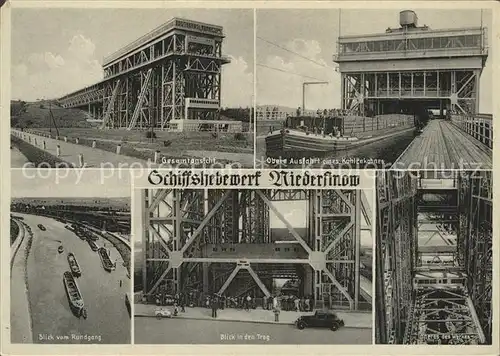 Niederfinow Schiffshebewerk Ober Ausfahrt Blick vom Rundgang Blick in den Trog Inneres des Werkes Kat. Niederfinow