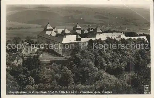 Augustusburg Schloss Augustusburg Fliegeraufnahme Kat. Augustusburg