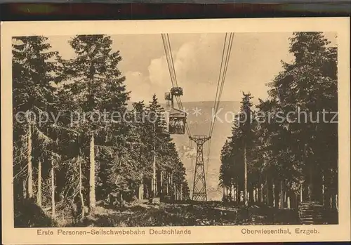 Oberwiesenthal Erzgebirge Schwebebahn Kat. Oberwiesenthal