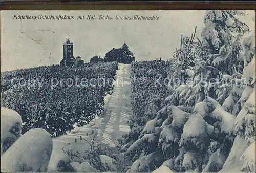 Fichtelberg Oberwiesenthal Fichtelberghaus Hotel mit Wetterwarte Kat. Oberwiesenthal