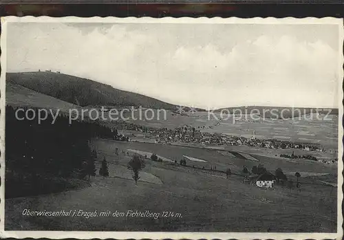 Oberwiesenthal Erzgebirge mit Fichtelberg Kat. Oberwiesenthal