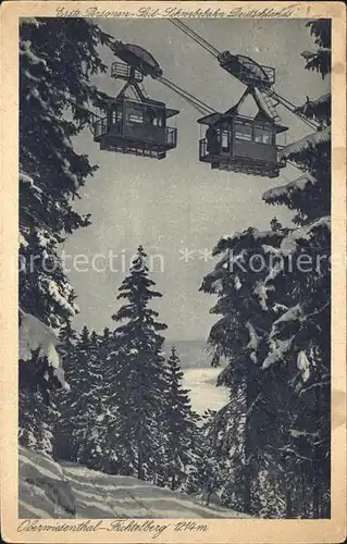 Oberwiesenthal Erzgebirge Fichtelberg Schwebebahn Kat. Oberwiesenthal