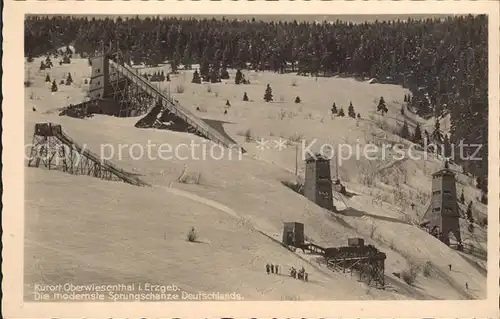 Oberwiesenthal Erzgebirge Sprungschanze Kat. Oberwiesenthal