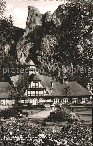 Muenster Stein Ebernburg Bad Badhaus und Rheingrafenstein Kat. Bad Muenster am Stein Ebernburg