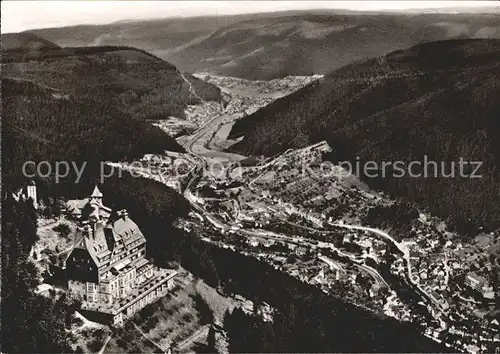 Wildbad Schwarzwald Sommerberghotel Fliegeraufnahme Kat. Bad Wildbad