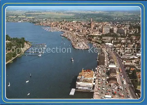 Rostock Mecklenburg Vorpommern Fliegeraufnahme mit Hafen Kat. Rostock