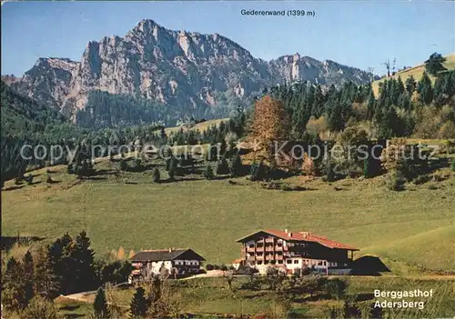 Rottau Chiemgau Berggasthof Adersberg Gedererwand Kat. Grassau