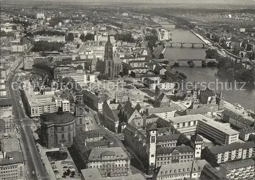 Frankfurt Main Dom und Paulskirche Fliegeraufnahme Kat. Frankfurt am Main