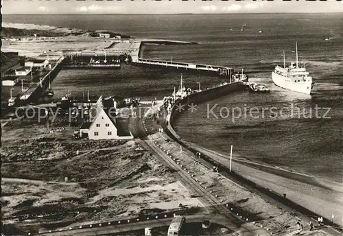 Insel Sylt Hafen Hoernum Fliegeraufnahme Kat. Westerland