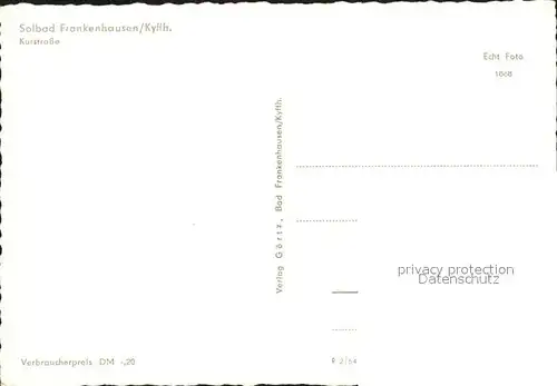 Frankenhausen Bad Kurstrasse Solbad Kat. Bad Frankenhausen