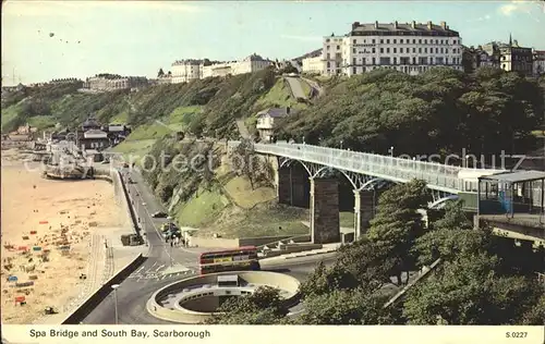 Scarborough UK Spa Bridge and South Bay Beach / Scarborough /North Yorkshire CC