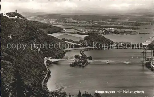 Hengstey Hengsteysee mit Hohensyburg Kat. Hagen