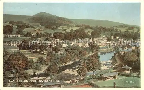 Llangollen from Barbers Hill Kat. Denbighshire