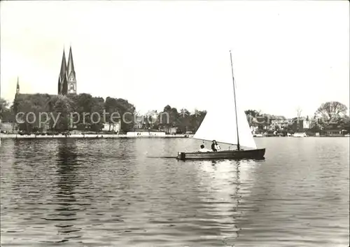 Neuruppin Ruppiner See Segeln Kirche Kat. Neuruppin